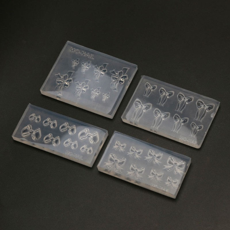 Khuôn Silicone Tạo Hình Nơ Mini Trang Trí Móng Tay