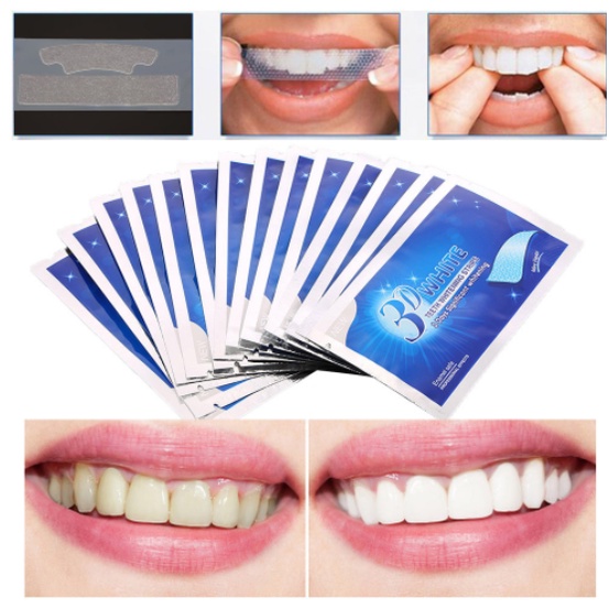 Miếng dán trắng răng 3D White Teeth Whitening Strips hàng nội địa Trung