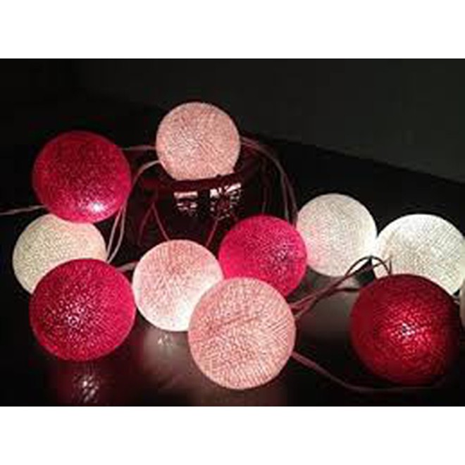 Dây đèn LED 20 bóng cotton dùng trang trí tiệc