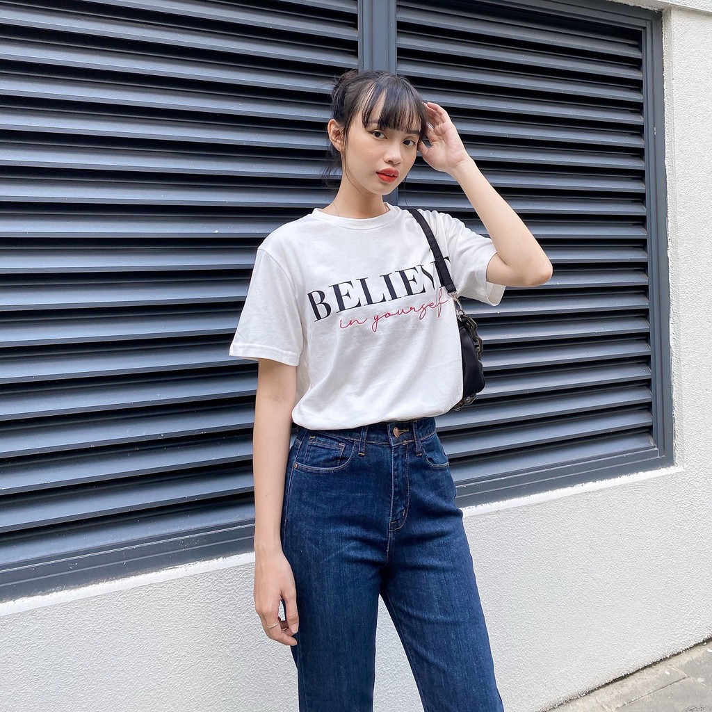 QUẦN JEANS BAGGY XẺ LAI ZAREEN JEA118 XANH ĐẬM