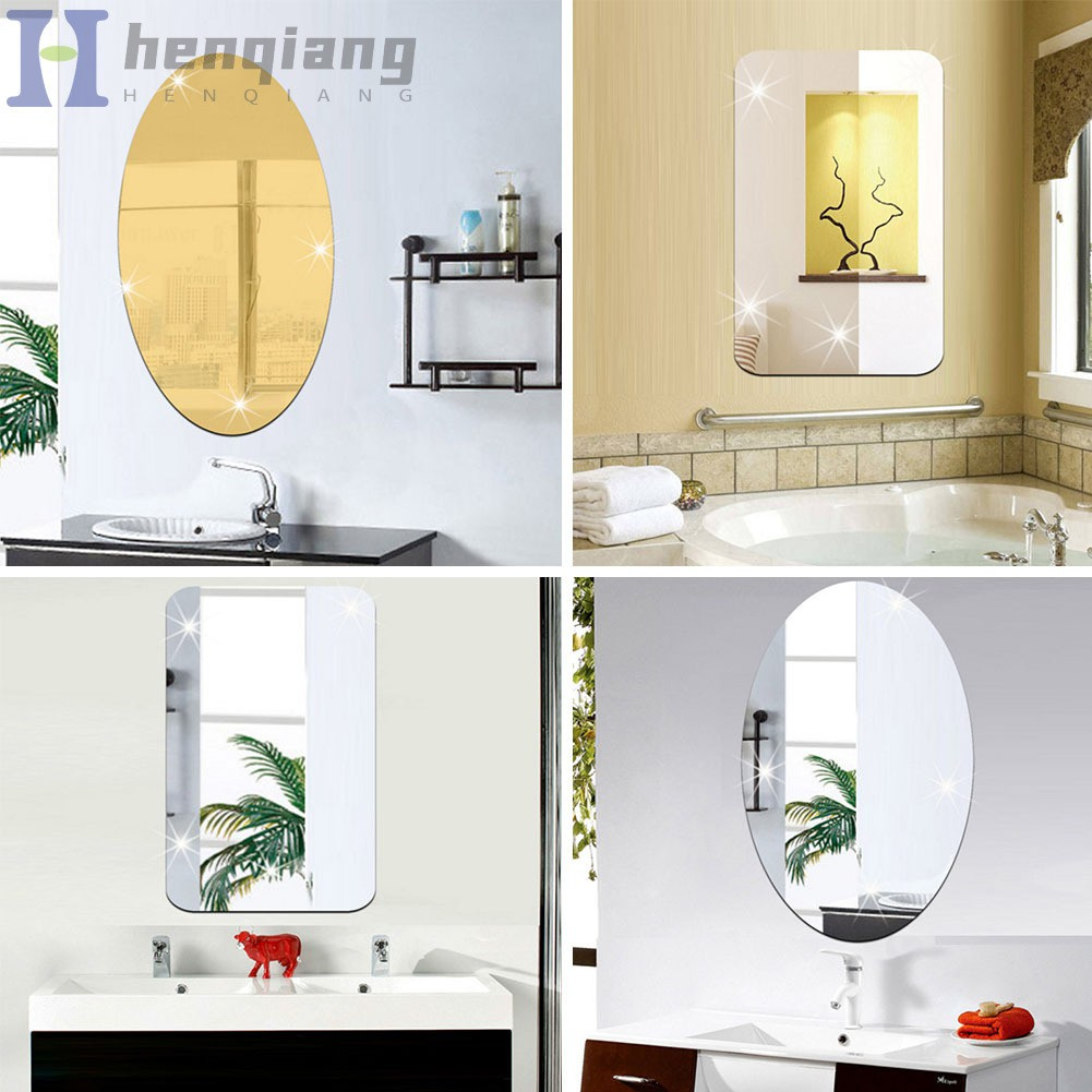 Miếng Dán Tường Hình Chữ Nhật Hiệu Ứng Gương 3d