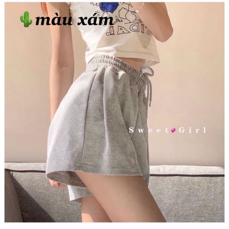 Quần sọt đùi thêu tim đủ màu ❤❤