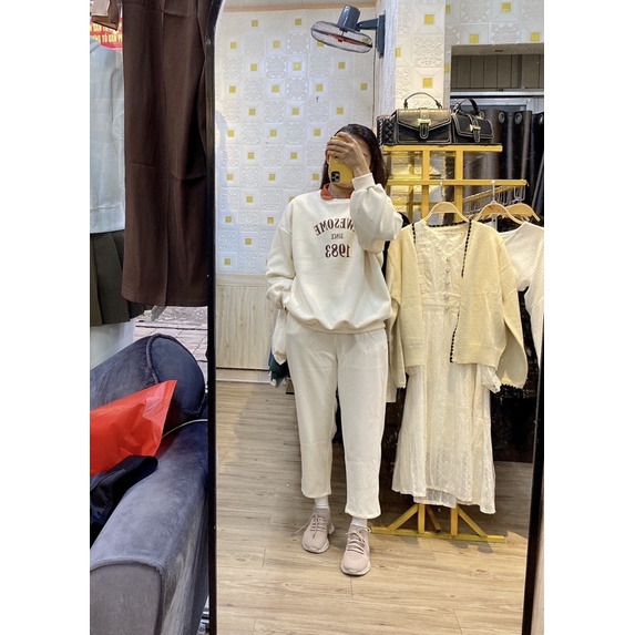nỉ cổ tròn chữ nỉ siêu đẹp chất mịn giá rẻ bảng màu xinh