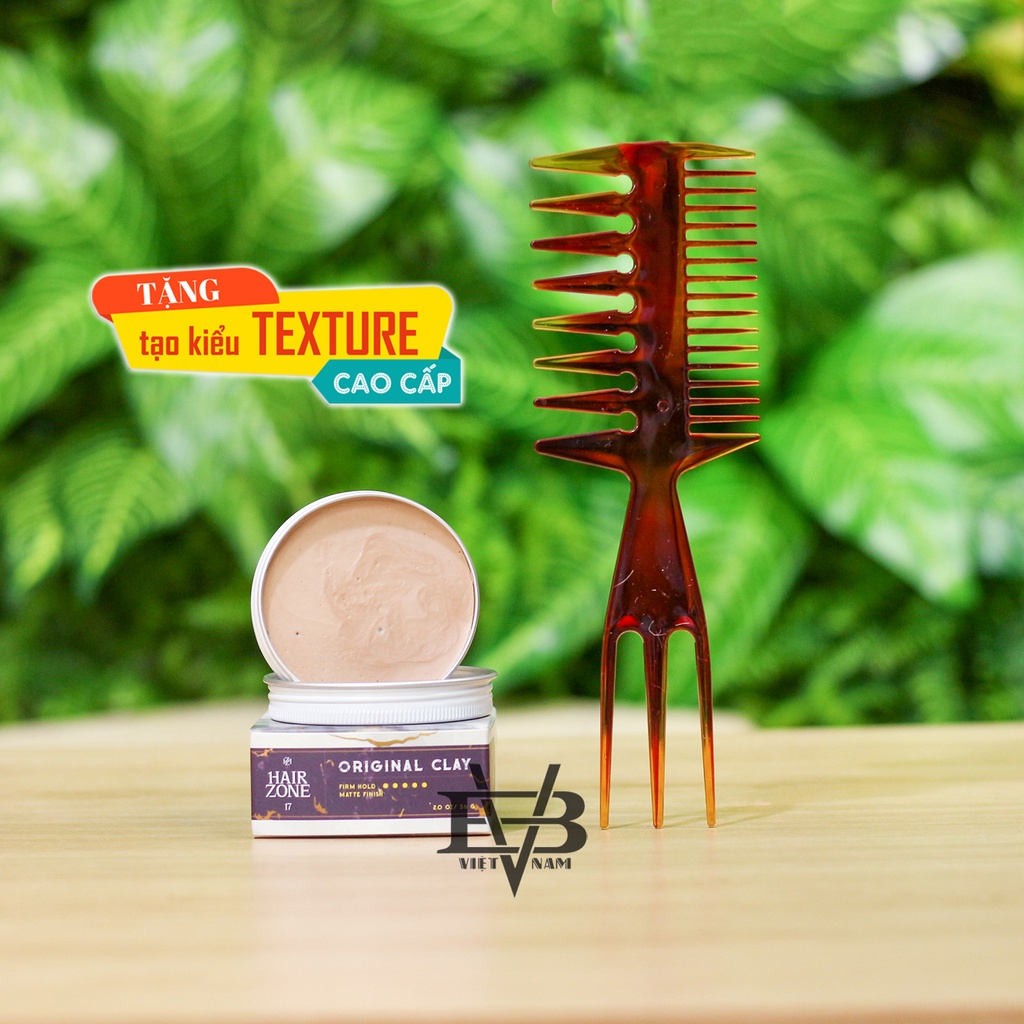 Sáp Vuốt Tóc Original Clay 2021 - Wax vuốt tóc Original Clay chính hãng + Tặng lược Texture cao cấp