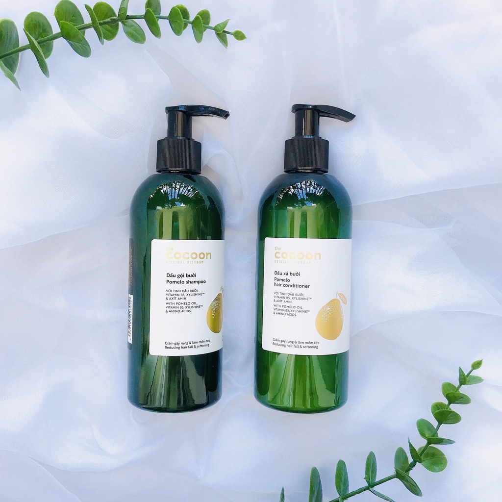 Dầu Gội - Xả Tinh Dầu Bưởi Giúp Giảm Gãy Rụng &amp; Kích Thích Mọc Tóc The Cocoon Pomelo 310ml