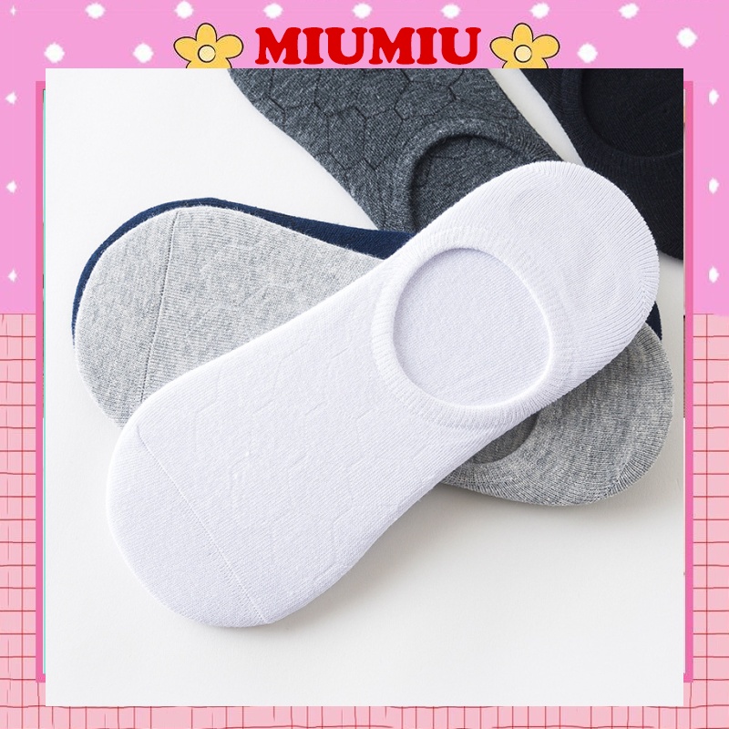 Tất cổ ngắn nam nữ trắng đen đơn chất vải co giãn bốn chiều dễ phối giày M57