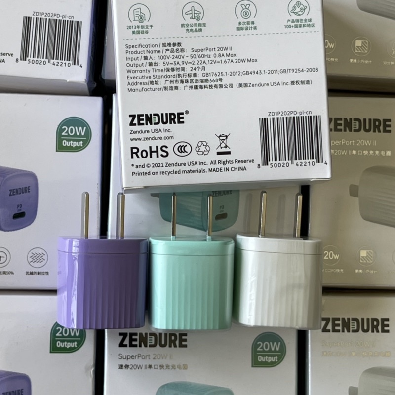 Củ Sạc Zendure SuperPort 20W Gen 2 Hỗ Trợ PD/QC