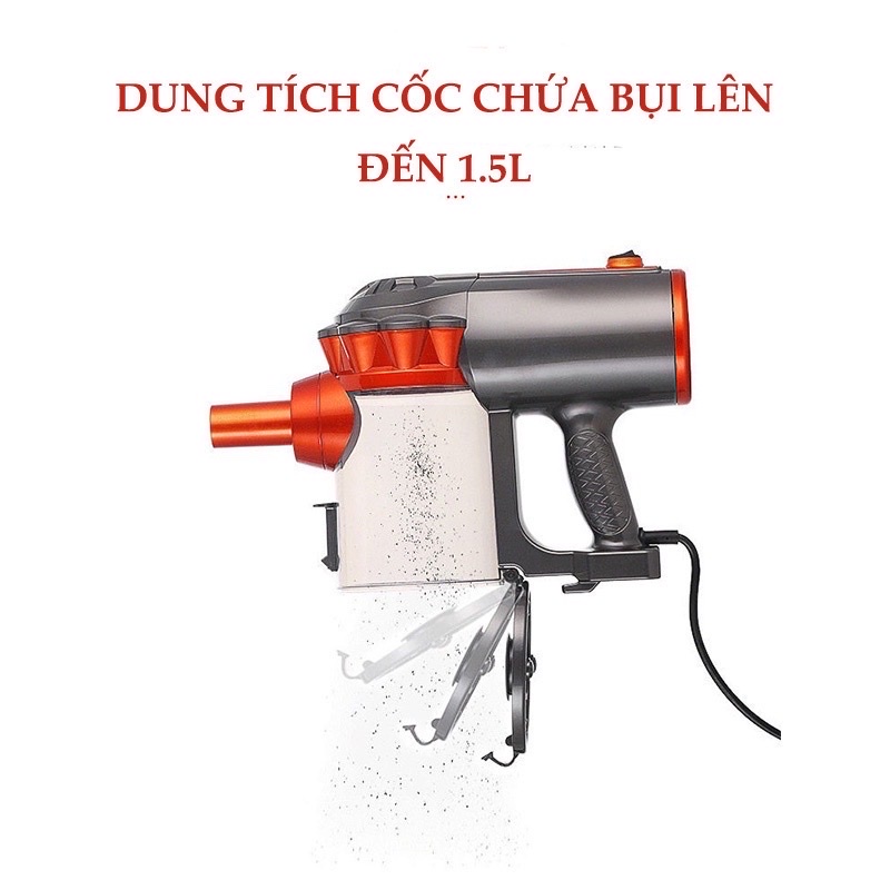 Máy hút bụi cầm tay Green Home có dây - Máy hút bụi gia đình - Lực hút mạnh 18000Pa - Công suất 600W - Bảo hành chínhãng