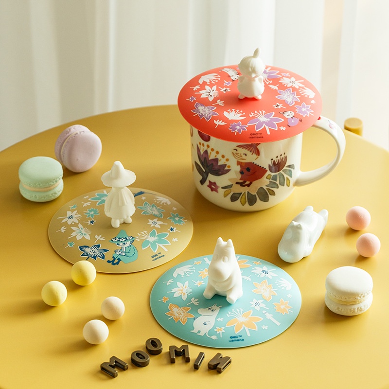 Nắp Đậy Cốc Bằng Silicon Họa Tiết Hoạt Hình MOOMIN Đáng Yêu