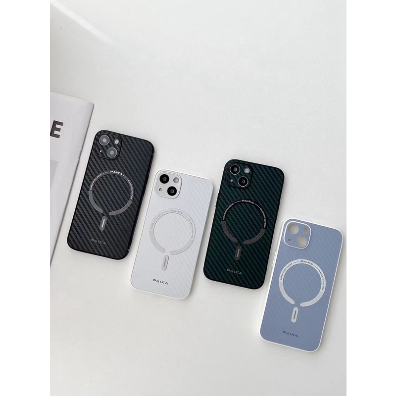 Ốp Điện Thoại PC Sợi Carbon Mặt Nhám Từ Tính Cho iPhone 11 Pro Max 12 Pro Max 13 Pro Max 14 Pro Max