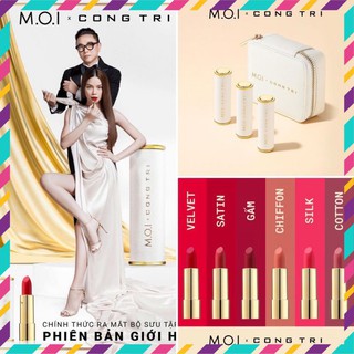 Sét 3 thỏi son m.o.i hồ ngọc hà x công trí 2021 , son lì bản giới hạn full 6 màu , siêu lì , siêu xinh