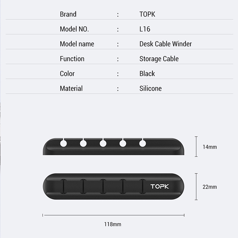 Kẹp silicon sử dụng cố định dây cáp bàn làm việc / dây chuột cổng USB