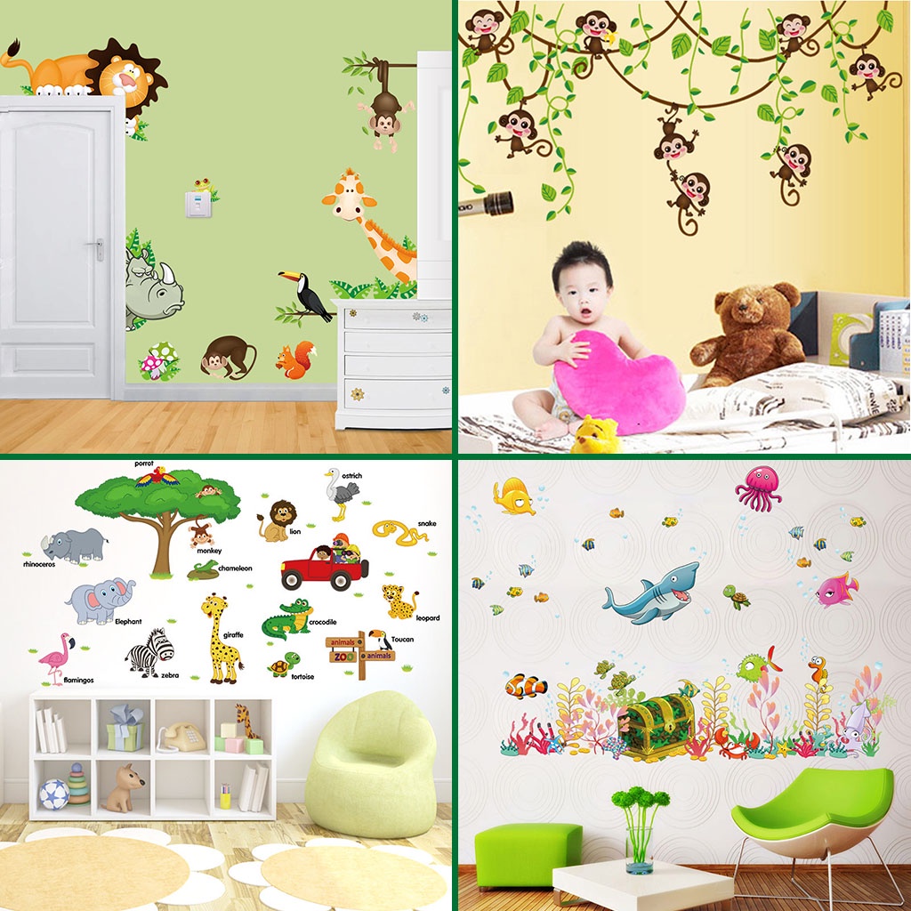 Decal dán tường, tranh dán tường decor phòng cho bé nhiều mẫu lựa chọn