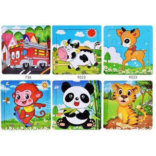 Ghép hình 9 miếng bằng gỗ cho bé