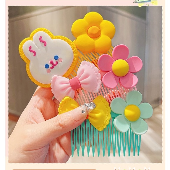 Cài tóc xược mái cho bé gái cực xinh nhiều màu gắn phụ kiện phong cách Hàn Quốc