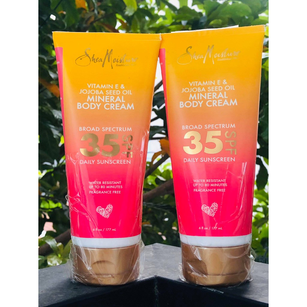 KEM DƯỠNG THỂ KHOÁNG HẠT VITAMIN E & JOJOBA SEED OIL sheamoisture-Chống Nắng
