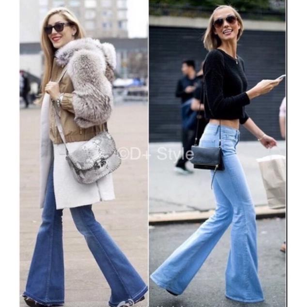 Zara Morocco full tag - Quần jean ống loe phong cách sao châu Âu New