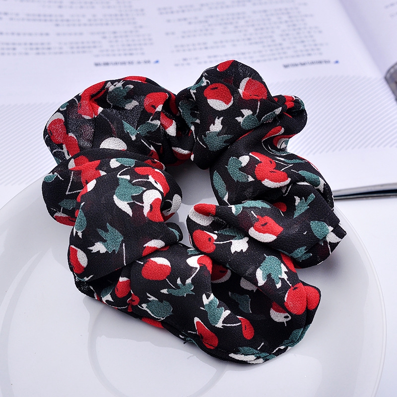 INS Cúc Scrunchies Dây buộc tóc hoa