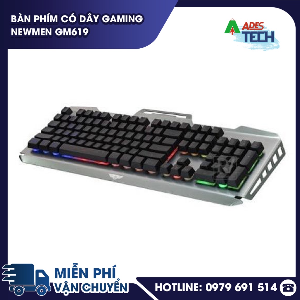 Bàn phím có dây Gaming NEWMEN GM619 , cổng USB Hàng chính hãng