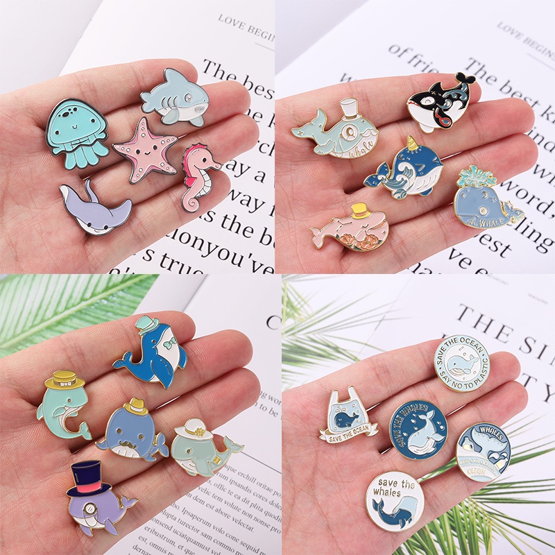 Ghim Cài Áo Hình Cá Heo Hoạt Hình Đáng Yêu