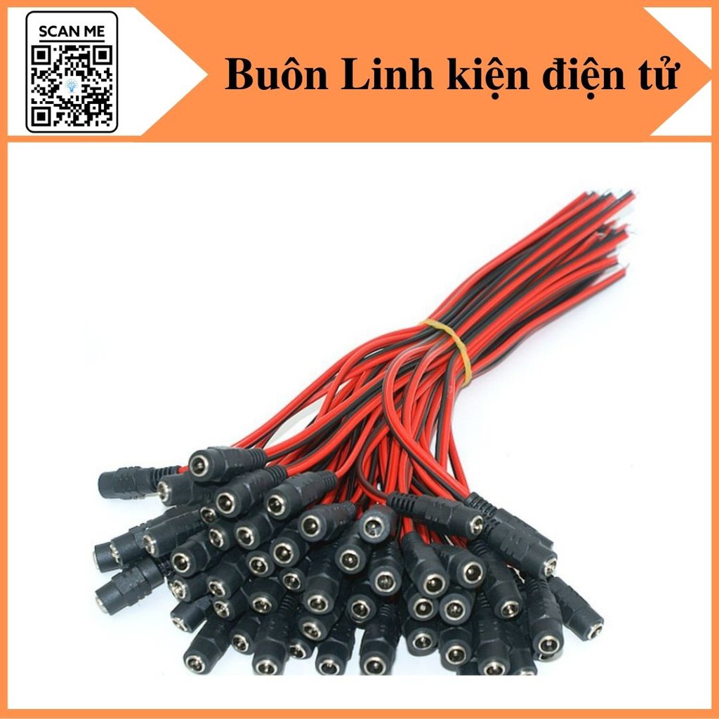 Jack DC 5.5 có dây đực, cái