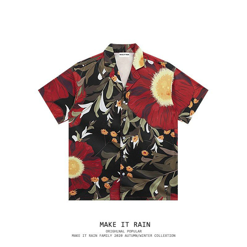 Áo Sơ Mi Tay Ngắn Unisex Cổ Bẻ Phông Cách Hàn Quốc Freesize