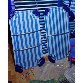 Giường lưới trẻ em mầm non XANH DƯƠNG 2 thanh đỡ lưng