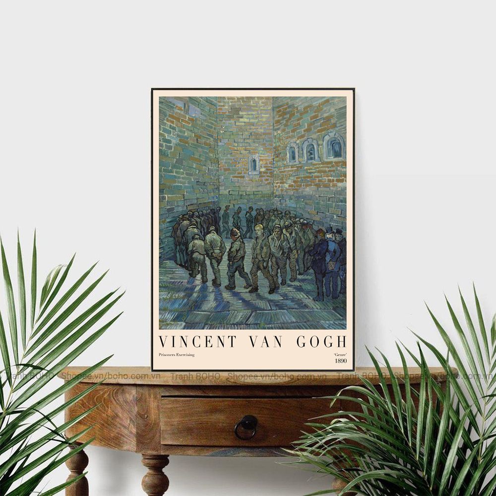 04 mẫu tranh Van Gogh treo tường kích thước 50*70cm, tặng kèm đinh 3 chân treo tranh, bảo hành 12 tháng
