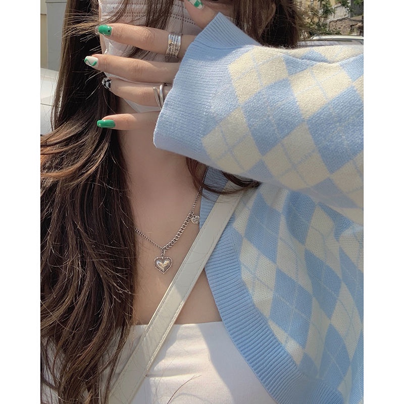 Áo khoác cardigan dệt kim dáng rộng thiết kế mới thời trang mùa thu dành cho nữ