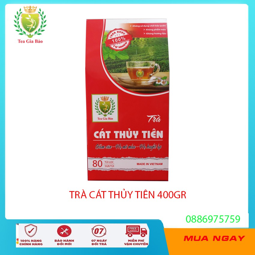 Trà cát thủy tiên 400gr/80 túi lọc - [ Tặng 1 gói ngâm chân ] - giúp giảm cân, giảm mỡ máu, thanh nhiệt, tiểu đường