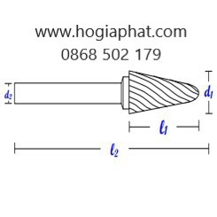 Mũi mài hợp kim (Mũi doa) SL - 3M - 4M