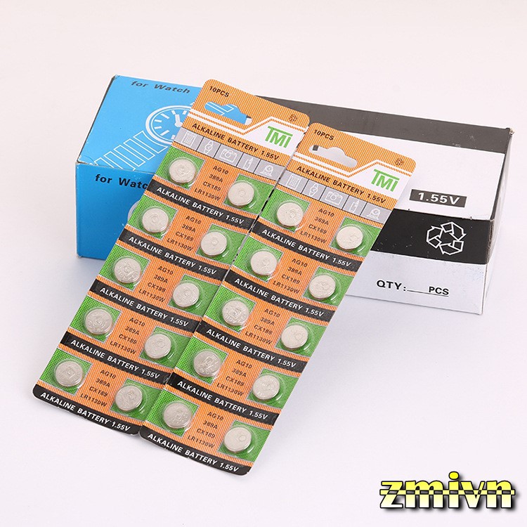 Pin cúc áo LR1130 - AG10 1 vỉ 10viên