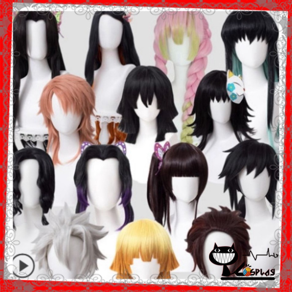 Nhiều mẫu - Wig/Tóc giả Shinobu/Kanroji/Rengoku/Tomioka/Muichirou/Nezuko - Demon Slayer:Kimetsu