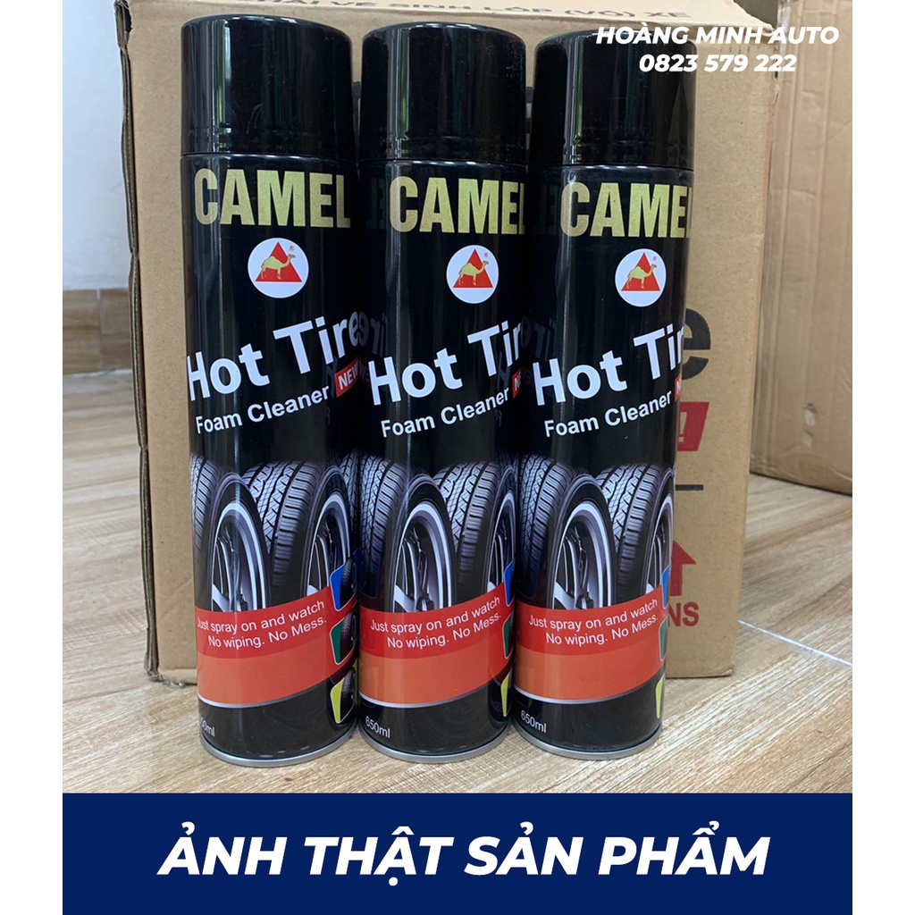 Bình xịt bóng lốp làm mới và bảo vệ lốp xe Hot Tire 650ml