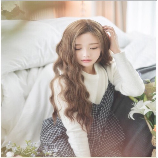 Tóc giả 2 mái🥰 freeship 50k🥰 tóc giả 2 mái xoăn sóng cao cấp- tặng lưới chùm tóc