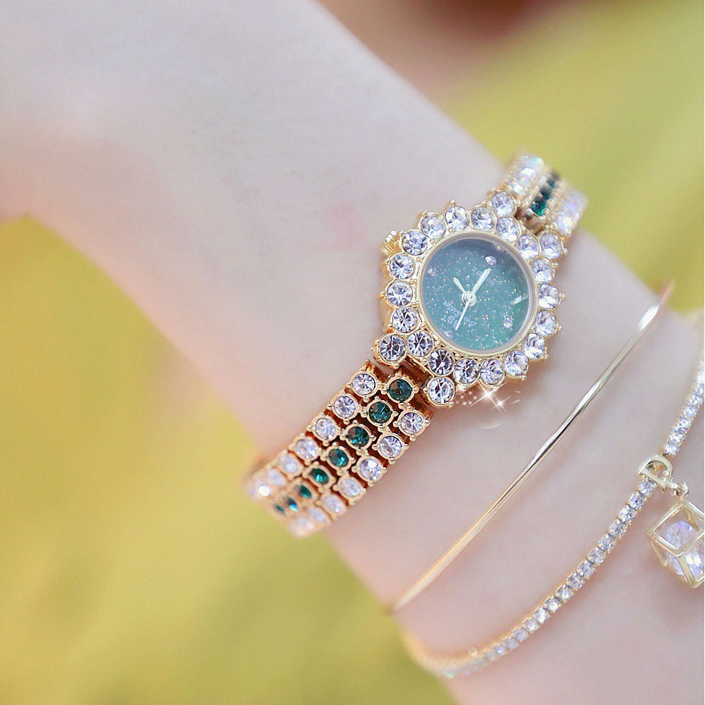 Đồng Hồ Nữ BS Bee Sister Hàn Quốc Đính Đá Cực Sang Trọng