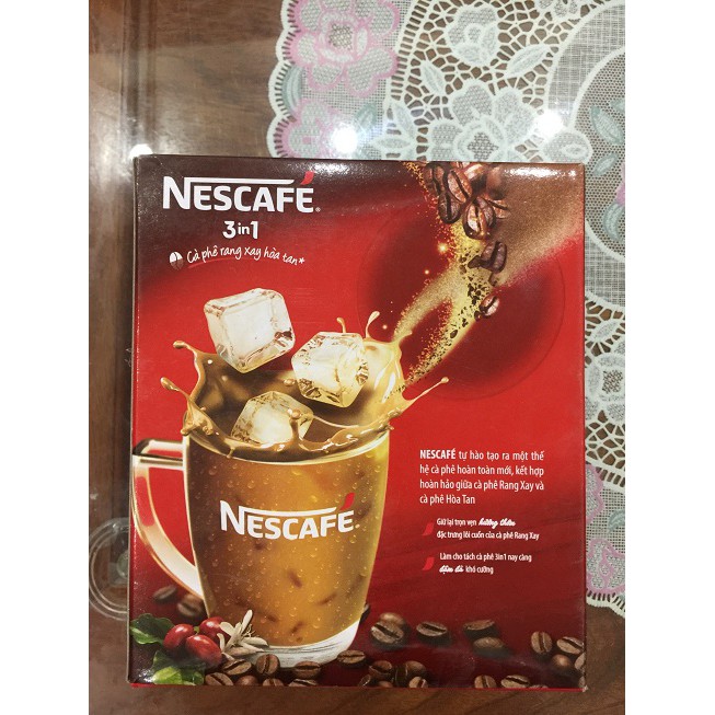 [RẺ NHẤT THỊ TRƯỜNG] Cà Phê Sữa Đá Nescafe 3 In 1 hộp lớn (20gói X 17g)