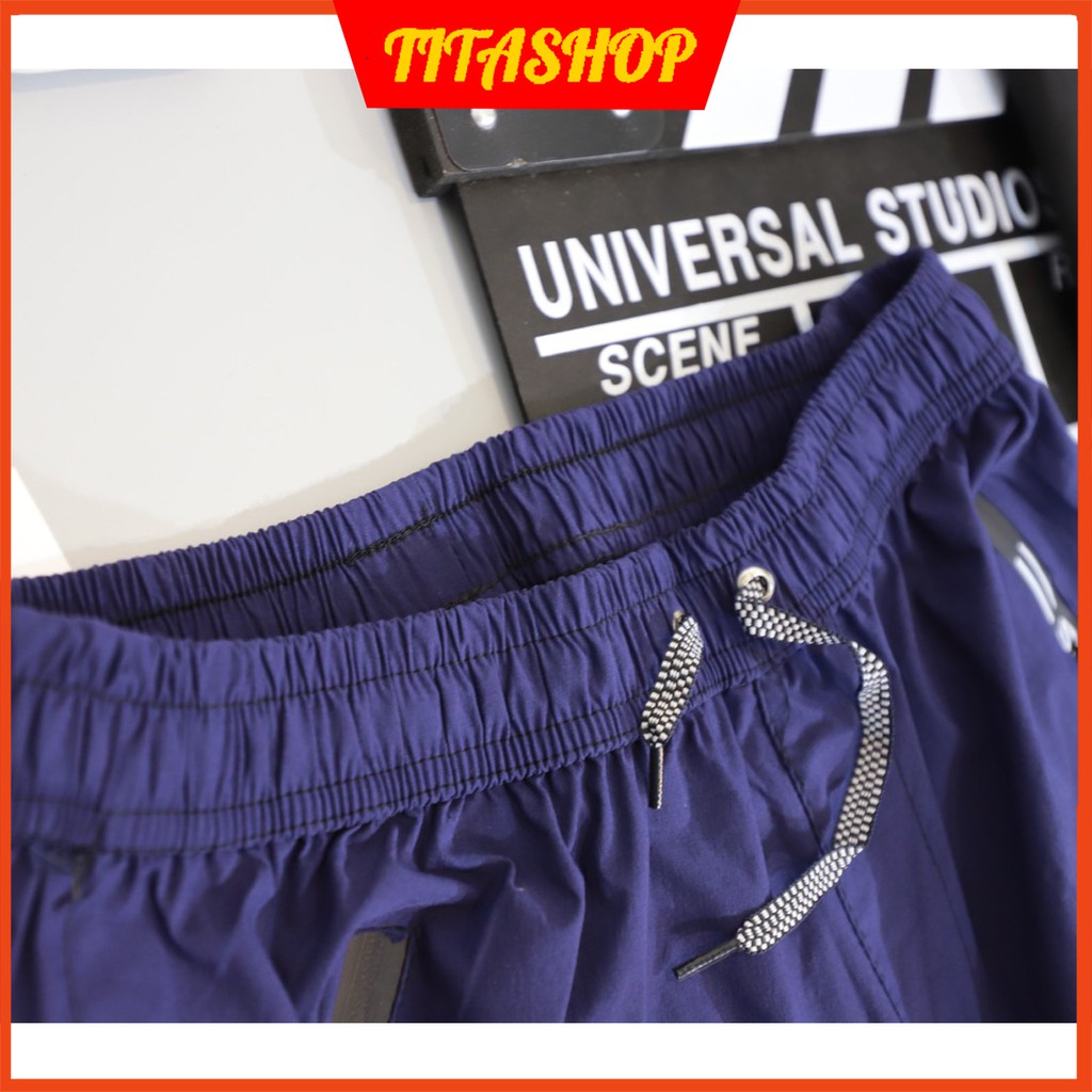 Quần short thể thao nam, quần tập gym nam chất liệu thun dày dặn co giãn có 2 túi khóa kéo CHÔNG NƯỚC QS02 | BigBuy360 - bigbuy360.vn