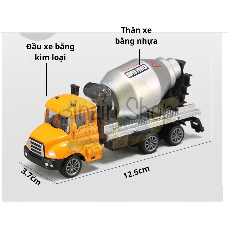 Đồ chơi xe công trình cho bé tỉ lệ 1:64