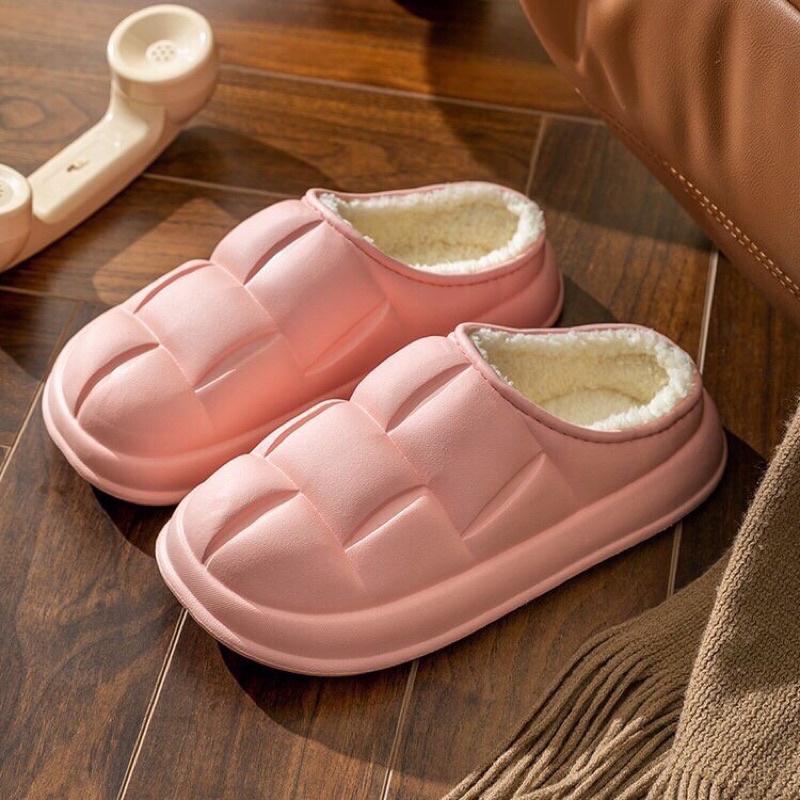 Dép Bông Nữ Giữ Ấm Chống Trượt Chống Nước 5 Màu Size: 36-41