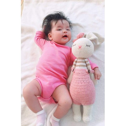 Thỏ lala sọc hồng 48cm- sp bán chạy nhất đạt chứng nhận EOKO-TEX Đức.
