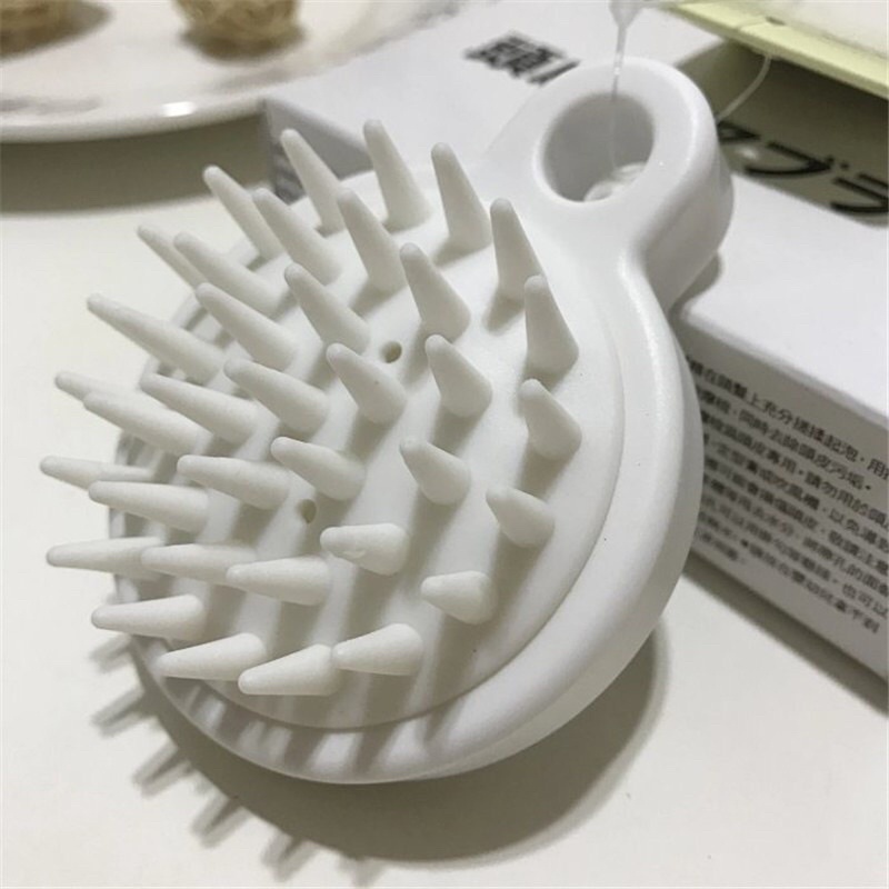 Lược gội đầu silicone xuất Nhật chống gãy rụng , gỡ rối, kích thích mọc tóc, massage thư giãn da đầu