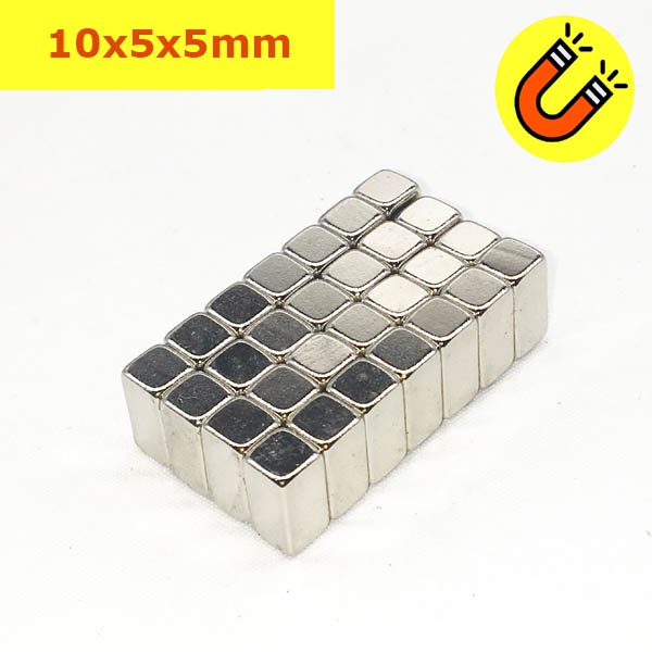Nam châm đất hiếm 10x5x5mm lực từ mạnh N35