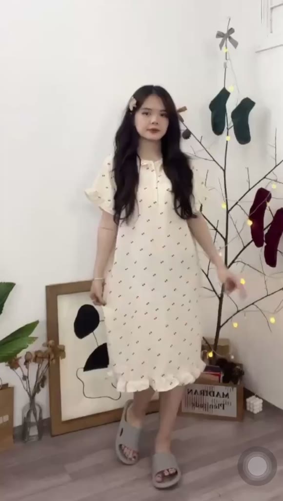 [ ẢNH THẬT + VIDEO ] Đầm ngủ caro xốp/đũi xốp hoạ tiết xinh xắn màu pastel. Váy ngủ pyjama xinh xắn cảoo | BigBuy360 - bigbuy360.vn
