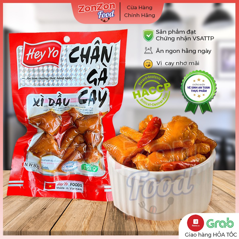 Chân gà cay ướp xì dầu thơm ngon 80g đồ ăn vặt ZonZon