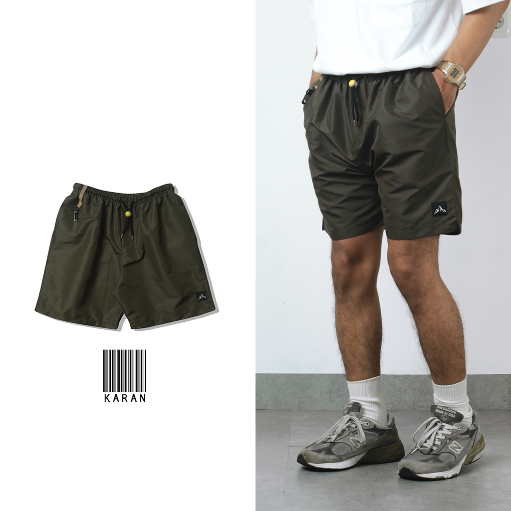 Karan - Quần Short Nam / Bảng Ngắn / Quần Ngắn Thư Giãn / Quần Ngắn Đi Bộ Màu Xanh Lá Cây Ô Liu