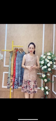 Váy lanh suông đuôi cá _DN