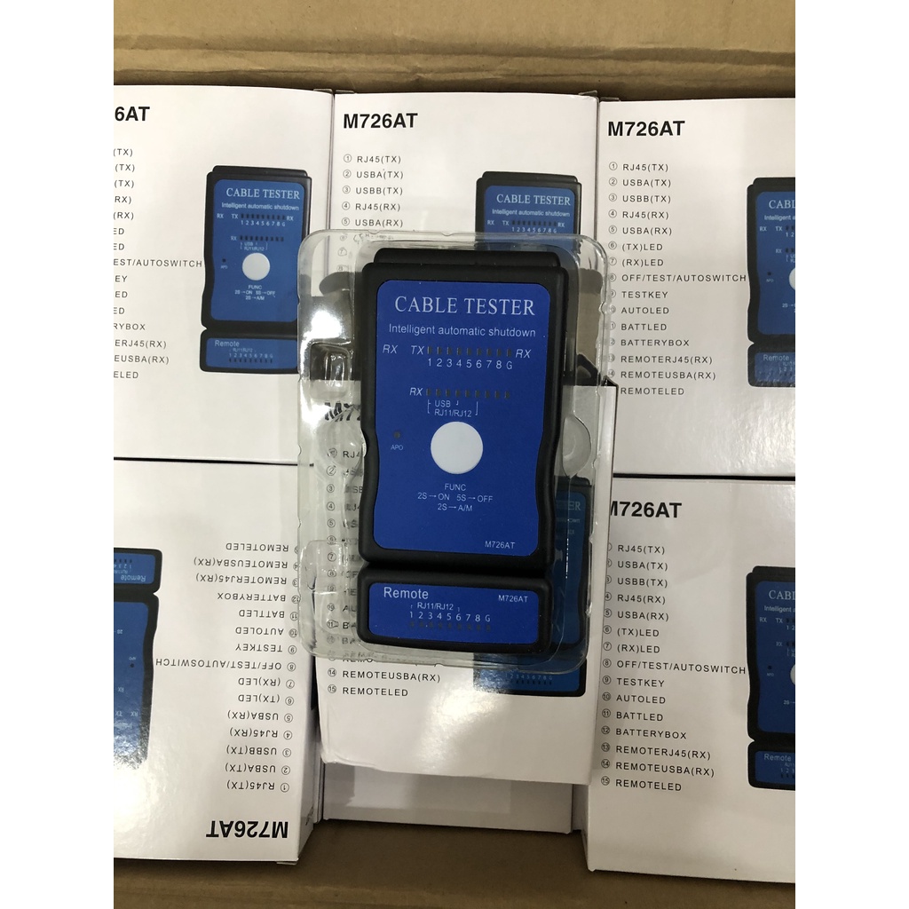 Hộp test cáp mạng | Hộp kiểm tra dây mạng đa năng M726AT Test được cả dây usb, dây máy in