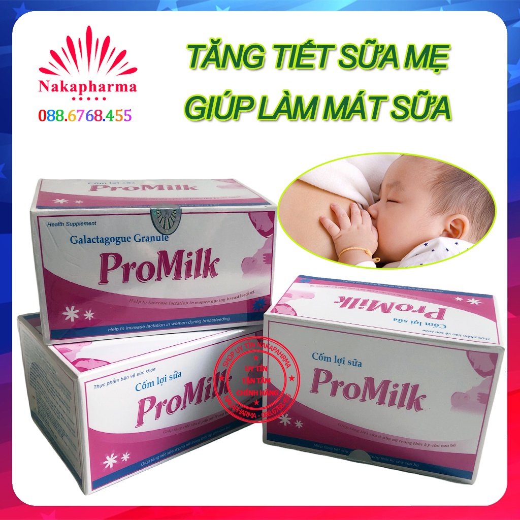 Cốm lợi sữa Promilk – Giúp tăng tiết sữa, chất lượng sữa, làm mát sữa, cung cấp dinh dưỡng và kháng thể cho bé