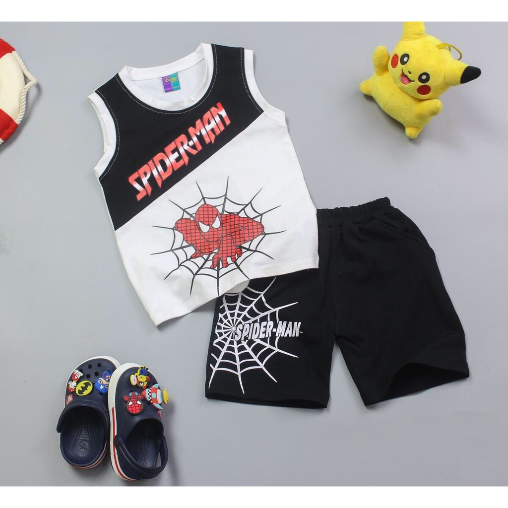 Bộ đồ bé trai sát nách super man size 8-28kg
